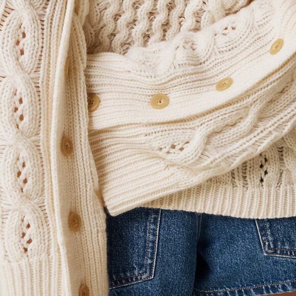 J CREW Spring Street Cashmere Relaxed Pullover Sweater Chunky Knit Navy Sz S NWT - Picture 4 of 11